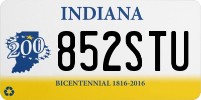 IN license plate 852STU