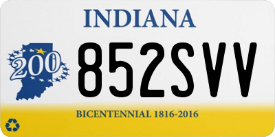 IN license plate 852SVV