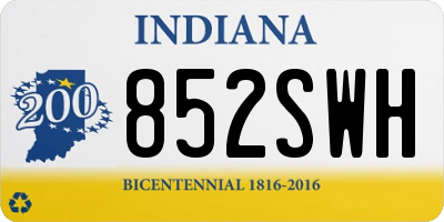 IN license plate 852SWH