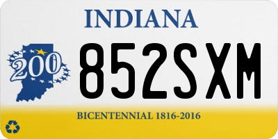 IN license plate 852SXM