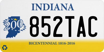 IN license plate 852TAC