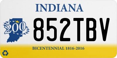 IN license plate 852TBV