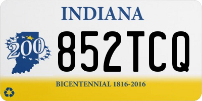 IN license plate 852TCQ