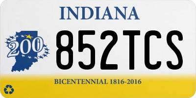 IN license plate 852TCS