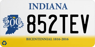 IN license plate 852TEV