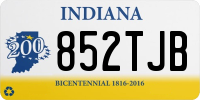 IN license plate 852TJB