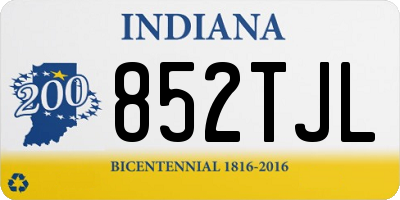 IN license plate 852TJL