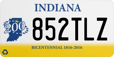 IN license plate 852TLZ