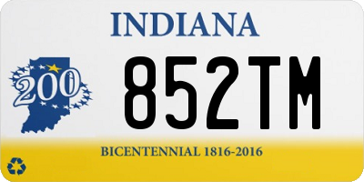 IN license plate 852TM