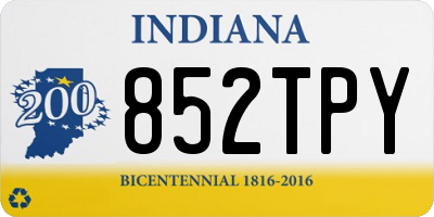 IN license plate 852TPY