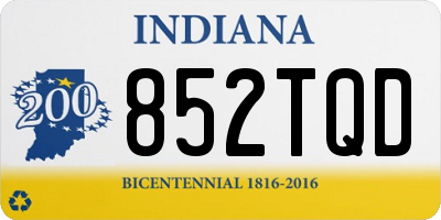 IN license plate 852TQD