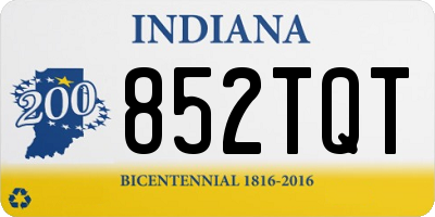 IN license plate 852TQT