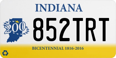 IN license plate 852TRT