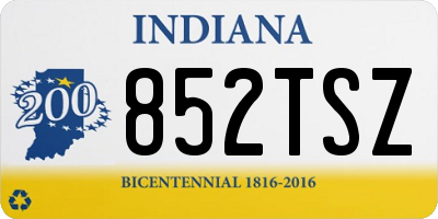 IN license plate 852TSZ