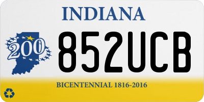 IN license plate 852UCB