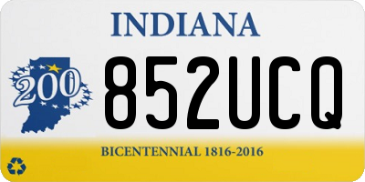 IN license plate 852UCQ