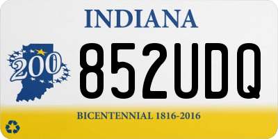 IN license plate 852UDQ