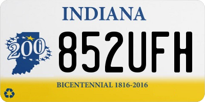 IN license plate 852UFH