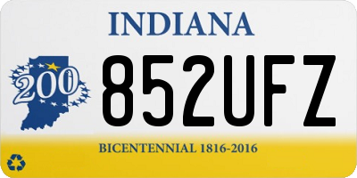 IN license plate 852UFZ