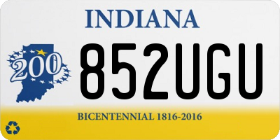 IN license plate 852UGU
