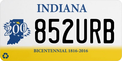 IN license plate 852URB