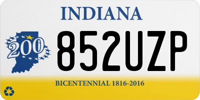 IN license plate 852UZP
