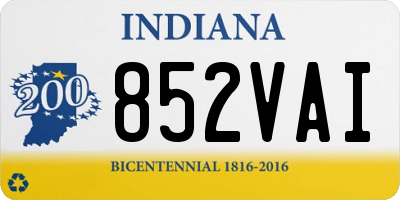 IN license plate 852VAI