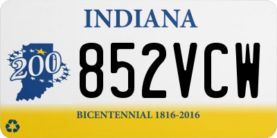 IN license plate 852VCW