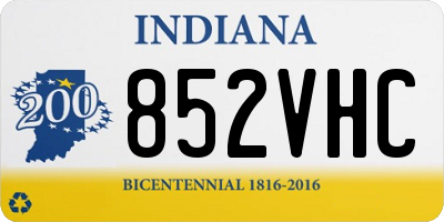 IN license plate 852VHC