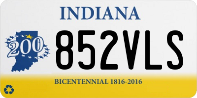 IN license plate 852VLS