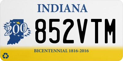 IN license plate 852VTM