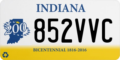 IN license plate 852VVC