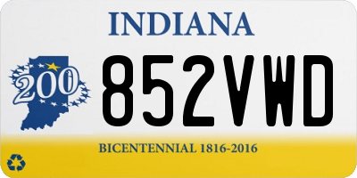 IN license plate 852VWD