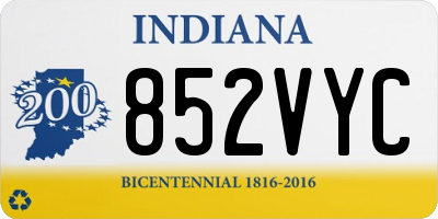 IN license plate 852VYC
