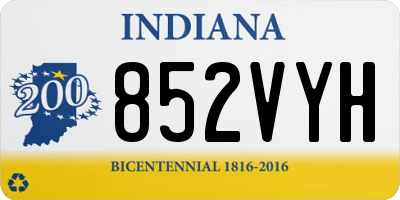 IN license plate 852VYH