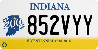 IN license plate 852VYY