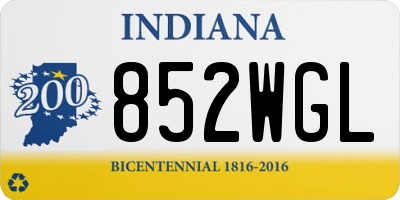 IN license plate 852WGL