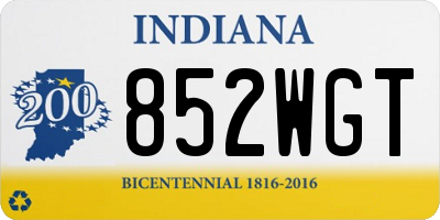 IN license plate 852WGT