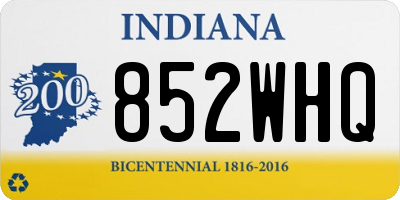 IN license plate 852WHQ