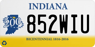 IN license plate 852WIU