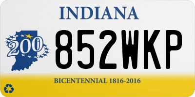 IN license plate 852WKP
