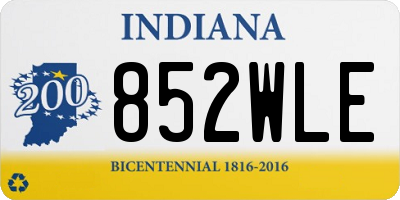IN license plate 852WLE