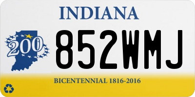 IN license plate 852WMJ