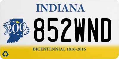 IN license plate 852WND