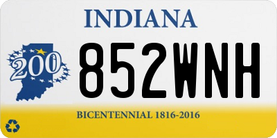 IN license plate 852WNH