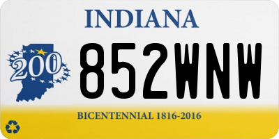 IN license plate 852WNW