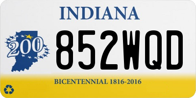 IN license plate 852WQD