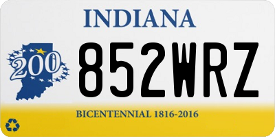 IN license plate 852WRZ