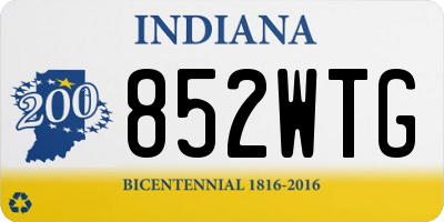 IN license plate 852WTG