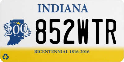 IN license plate 852WTR